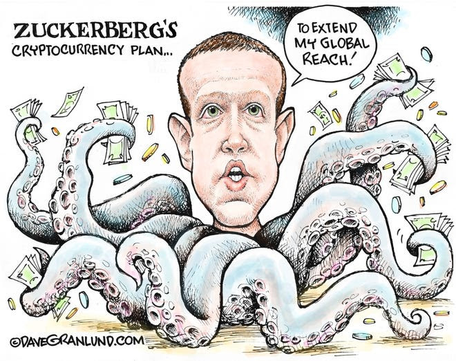 Cartoon of Mark Zuckerberg by @DaveGranlund.com